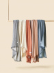 A00 Fouta Gaze de Coton Bleu - SU24-P01