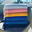 A01 Fouta Eponge Unie Bleue Marine - FEP20